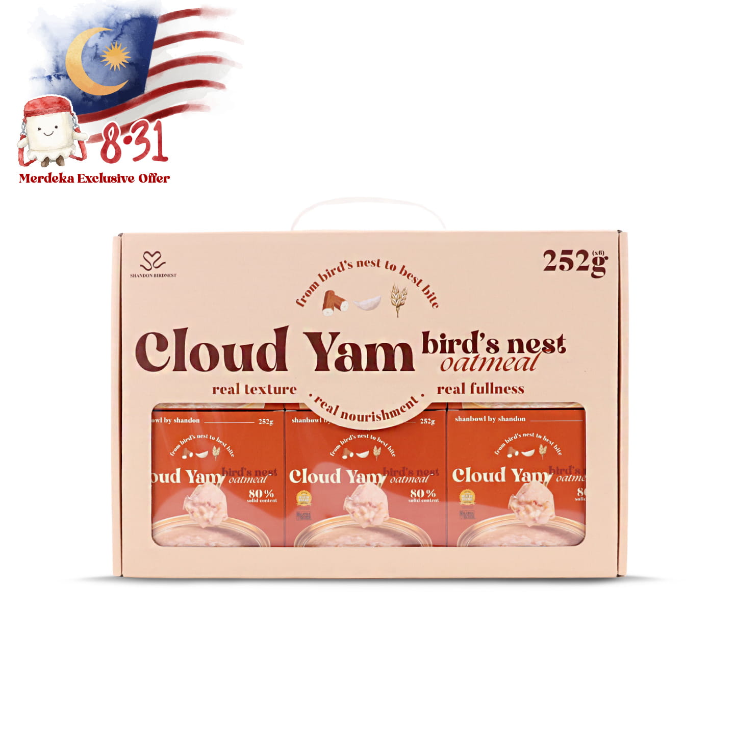 Cloud Yam Oatmeal with Bird’s Nest (6 Bowls)