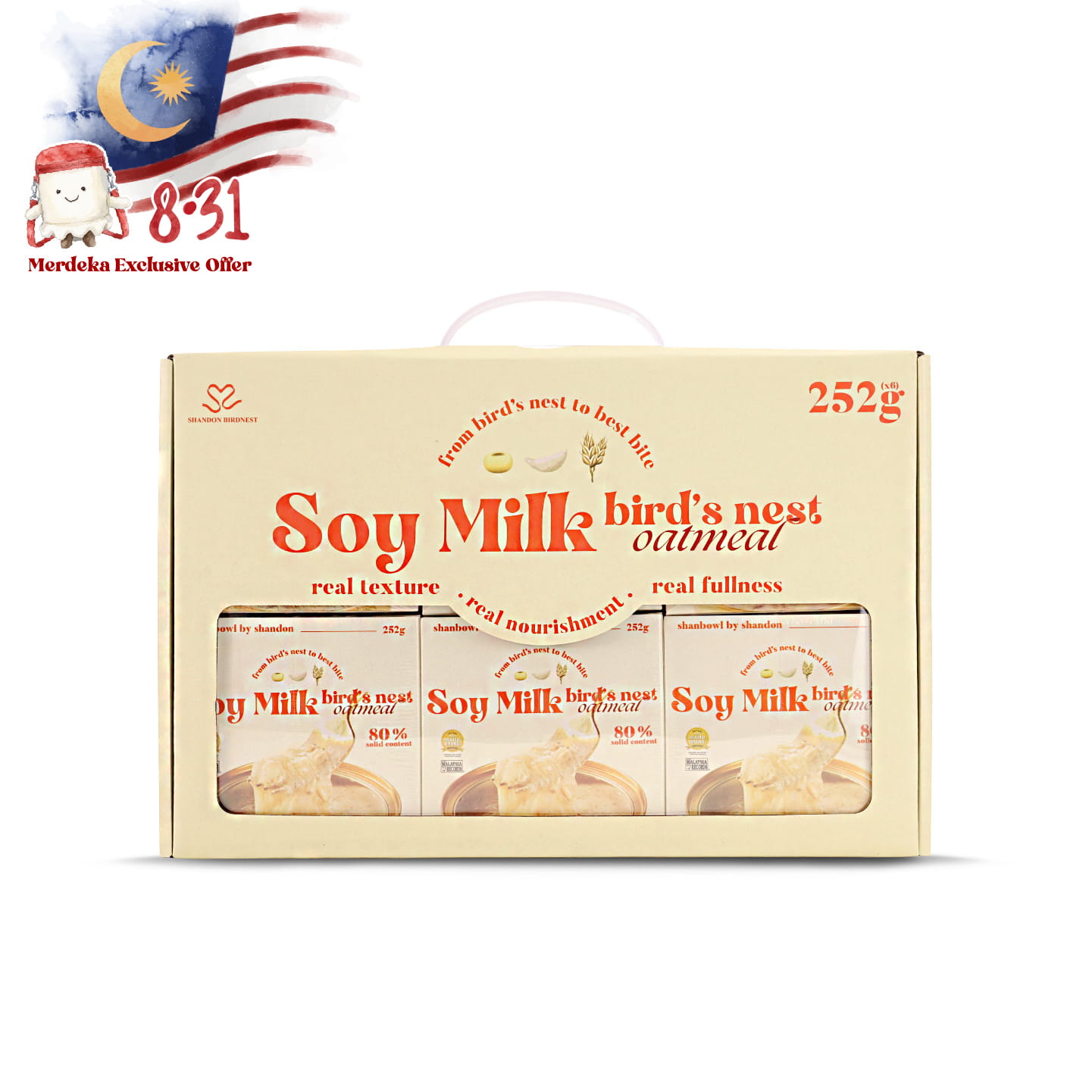 SOY MILK OATMEAL WITH BIRD'S NEST (6 bowls)
